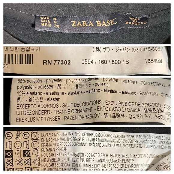 Zara Black Grommet Lace-Up Tunic Dress Size S - Picture 5 of 13